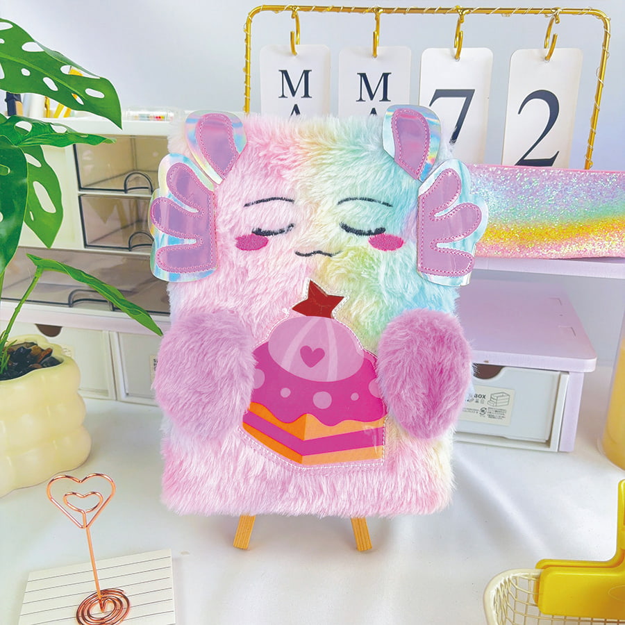 Taccuino in peluche A5 con simpatico diario dei mostri