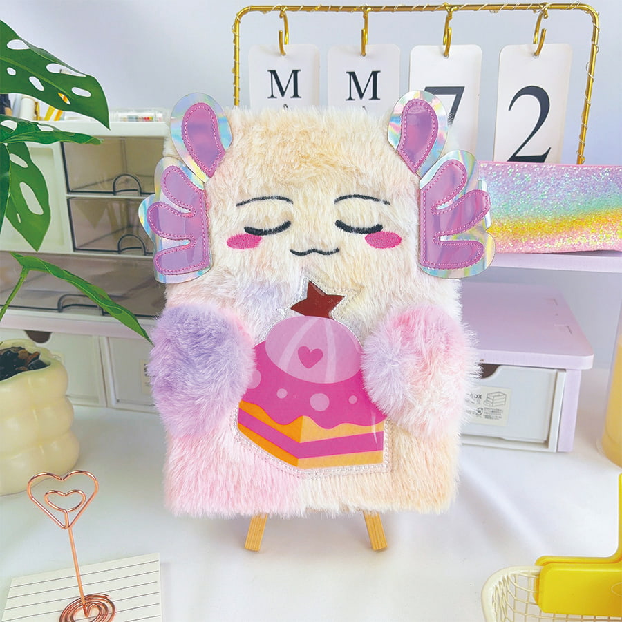 Taccuino in peluche A5 con simpatico diario dei mostri