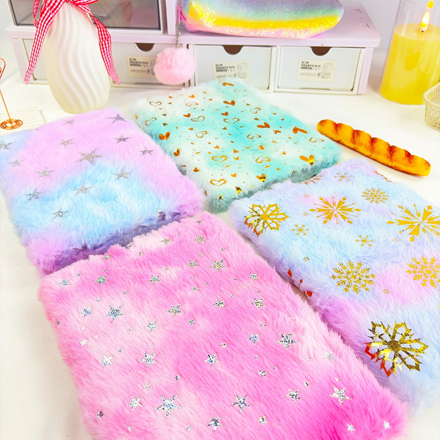 Taccuino in peluche A5 con simpatico diario stellare