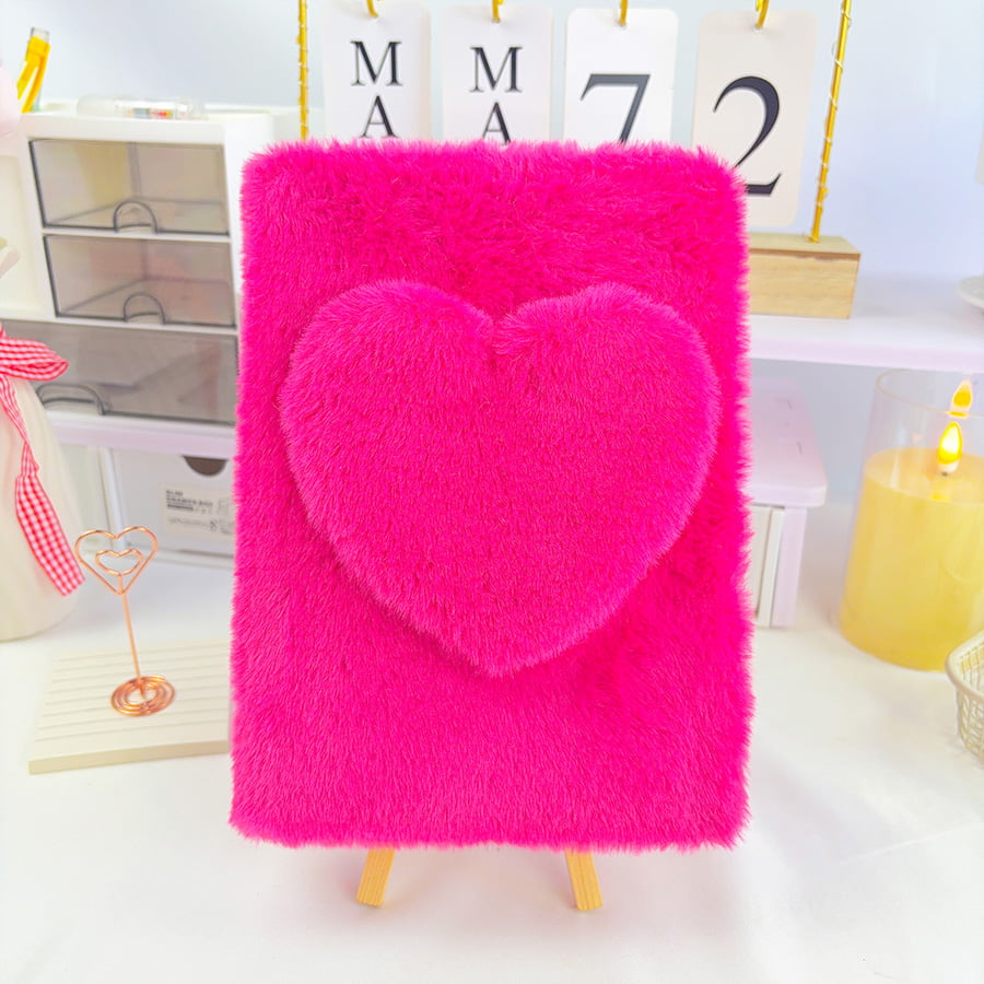 Taccuino in peluche A5 con diario d'amore carino
